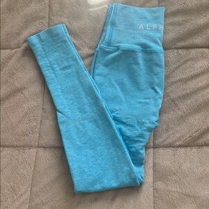 Alphalete Blue High-Waisted Compression Leggings | Shapewear Leggings